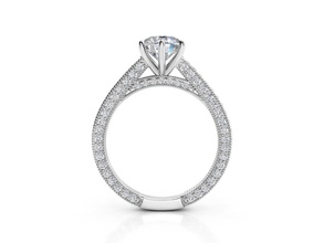 zrp024 bijoux le diamant joyau de l'engagement bague en brillant l'anneau imprimable thermostat les anneaux 3d print model - Mito3D