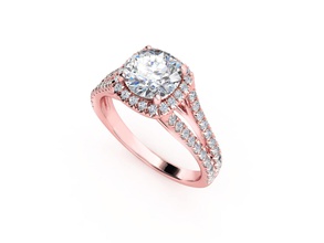 zrp025 Schmuck Luxus Platin bedruckbar ist engagement gem genial Diamant-ring zennio Ringe 3d print model - Mito3D