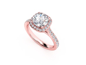 zrp026 bijoux le platine gem précieux de luxe l'engagement imprimable mariage bague en diamant thermostat les anneaux 3d print model - Mito3D