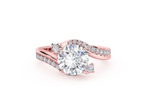 zrp036 person engagement ring rose gold schmuck druckbar juwel diamant hochzeit zennio ringe 3d print model - Mito3D