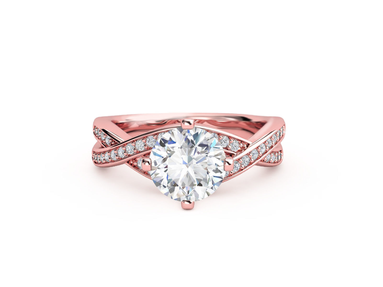 zrp038 Schmuck Luxus Platin engagement gem bedruckbar ist Diamant-ring gold-ring Hochzeit zennio Ringe 3D print model - Mito3D