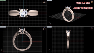 zukib-0003-w-ge0001 di lusso diamante engate anello rosegold oro whitegold brillante gioielli anelli 3d print model - Mito3D