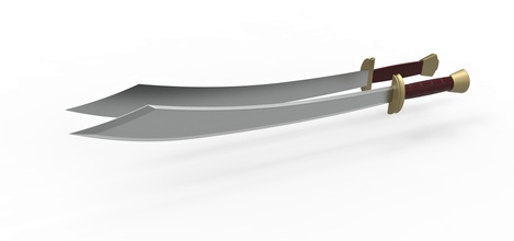 zuko çift Kılıçlar avatar tv dizi zukosword kılıç yakın dövüş silah Kostüm oyunu destek kopya bıçak ağzı Yazdır yazdırılabilir anime fantezi hobi kendin yap 3d print model - Mito3D