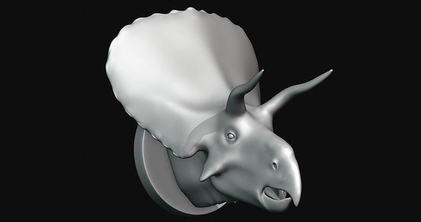zuniceratops head 3d model printable print dinosaur art sculptures 3d print model - Mito3D