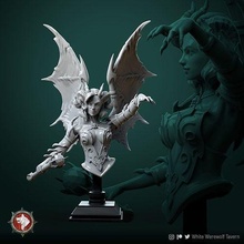 zurae-ta succubus bust pre-supported fantasy monster character succub devil deviless female busts demon 3dminiature presupported dnd toys boardgame games 3d print model - Mito3D