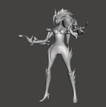 zyra 3d modèle femelle personnage argent ligue of légendes sauvage crevasse lol jeux jouets 3d print model - Mito3D
