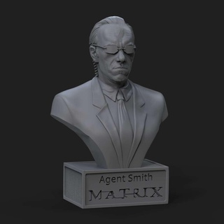 agent smith - matrix bust neo 3d printing statue reloaded revolutions resurrections 3d print model - Mito3D