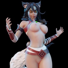 co3d ahri personnage lol sexy version 3d print model - Mito3D