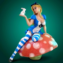 Alice lapin 3d print model - Mito3D