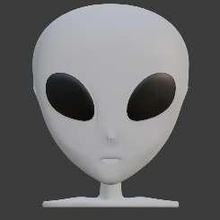 co3d extraterrestre gris amistoso cara 3d print model - Mito3D
