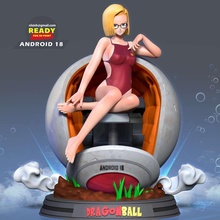 android 18 bikini android android 18 dragonball dragon ball bikini cute anime manga 3drpint statue figure 3dprinting krillin cyber robot