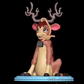 annabelle - annabelle's christmas cow feral bovine female animal holiday 3d print model - Mito3D