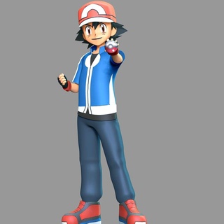 cinza ketchum Satoshi pok seg Pokémon mestres jogos anime manga personagem figura fofa animal 3d print model - Mito3D