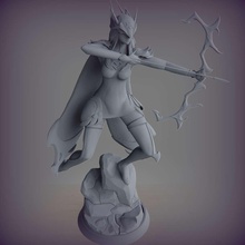 co3d ashe congregación of brujas jajaja liga leyendas arte ed impresión modelo caracter personaje 3d print model - Mito3D