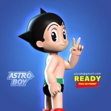 co3d astro garoto astroboy desenho animado anime manga personagem fofa 3dprint estátua figura 3dprinting jogos 3d print model - Mito3D