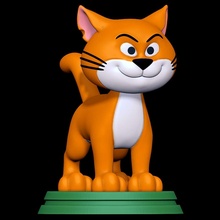 azrael puffi puffo gatto felino gargamella 3d print model - Mito3D