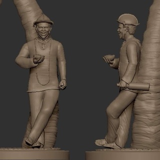 baiano coco religioso estátua umbanda coqueiro árvore 3d impressão 3d print model - Mito3D