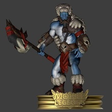 co3d balmond salvaje cazador móvil leyendas jogo juegos acción cifras estatua figuras celular orco ogro 3d print model - Mito3D