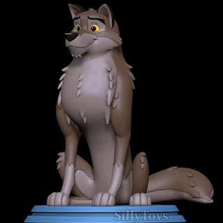 balto sitting dog male canine furry 3d print model - Mito3D