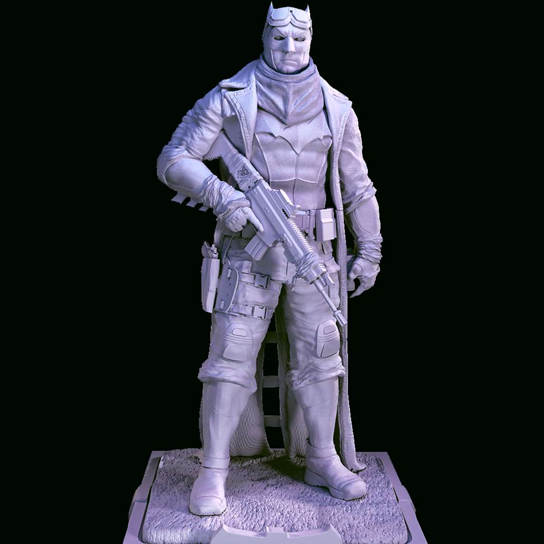 batman pesadelo cavaleiro v2 feito snyder cortar miniaturas estatuetas estátua escultura dc personagem esculturas arte Admirador bruce Wayne batfleck ben aflição snyderverse 3D print model - Mito3D