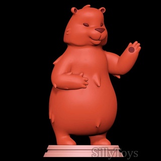 orso cartone animato orso cartone animato maschio animale selvatico peloso anthro 3d print model - Mito3D
