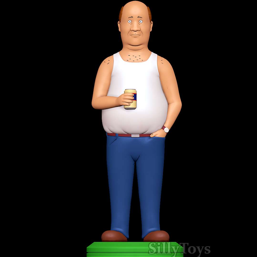 bill dauterive - king hill male beer fat 3D print model - Mito3D
