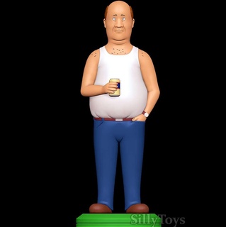 bill dauterive - king hill bill dauterive king hill male beer fat  3d print model - Mito3D