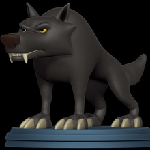 black wolf - niko stars feral villain 3d print model - Mito3D