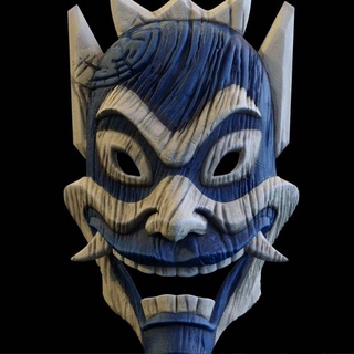 blu spirito maschera avatar scorso dominatore dell'aria cosplay Halloween 3d print model - Mito3D