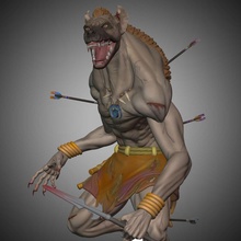 boulon warehena loup garou monstre folklore 3d print model - Mito3D