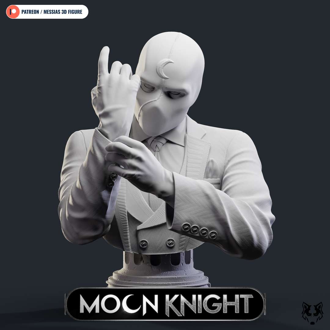 co3d - bust moon knight marvel cavaleiro da lua collectible 3D print model - Mito3D