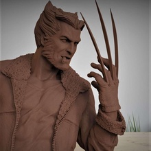 bust wolverine 3d print model - Mito3D