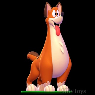 buttons - animaniacs dog canine mindy shepard cartoon male feral 3d print model - Mito3D