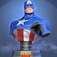 capitaine Amérique buste héros super 3dprint statue figure merveille 3dprinting 3d print model - Mito3D