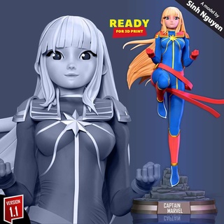 capitaine merveille stylisé fanart super héros Super Girl 3dprint statue figure 3dprinting bande dessinée dc 3d print model - Mito3D