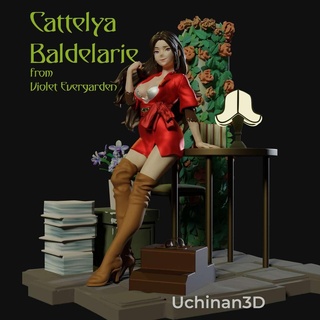 Cattleya Unsinn Baldelaria violett immergarten Anime Kyoto Animation Mädchen Haar 3d print model - Mito3D