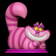 co3d cheshire gatto alice in paese delle meraviglie felino selvatico mammifero animale disney 3d print model - Mito3D