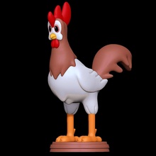 pollo abucheo animaniacs masculino polla aviar pájaro 3d print model - Mito3D