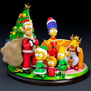 Navidad simpson familia tv 3d print model - Mito3D