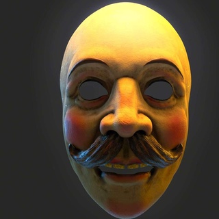 Zirkus Maske 30s Cosplay Gürtel Mode Karneval Halloween Kunst Gesicht 3d print model - Mito3D