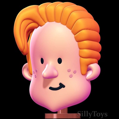 co3d conan o'brien cabeza masculino hombre sonreír rubio tarde noche hablar 3d print model - Mito3D