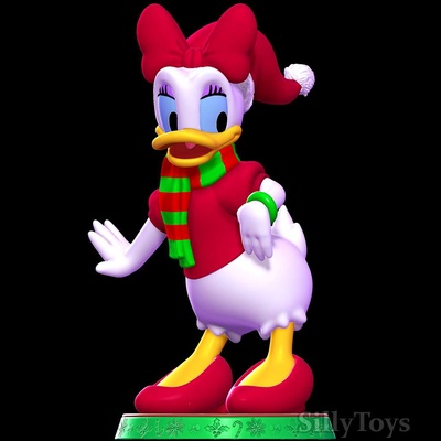 co3d - daisy duck christmas xmas holiday female avian bird donald 3d print model - Mito3D