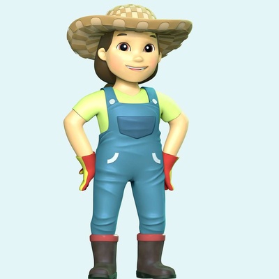 co3d agricultor yumi pata patrulha 3d print model - Mito3D