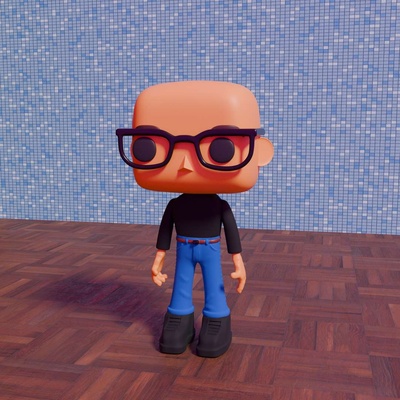 co3d funko careca oculos 3d print model - Mito3D