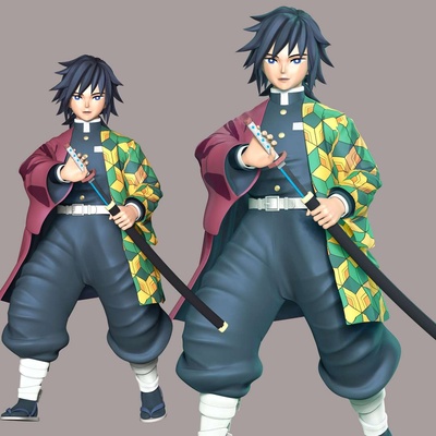 co3d - giyu tomioka demon slayer kimetsu no yaiba 3d print model - Mito3D