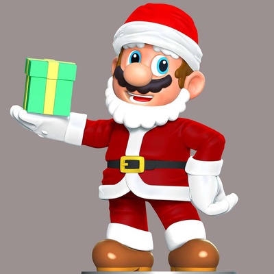 co3d mario santa allegro natale 3d print model - Mito3D