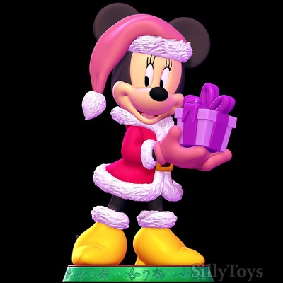 co3d minnie topo natale natale femmina peloso anthro ratto disney 3d print model - Mito3D