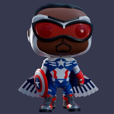 co3d pop funko capitão américa sam wilson tv series captura falc soldado invernal maravilha vingadores histórias quadrinhos estúdios vanda loki 3d print model - Mito3D