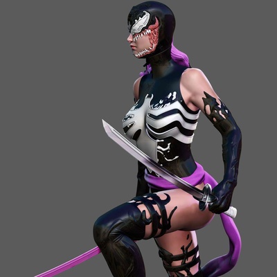 co3d psylocke veneno nsfw 3d print model - Mito3D