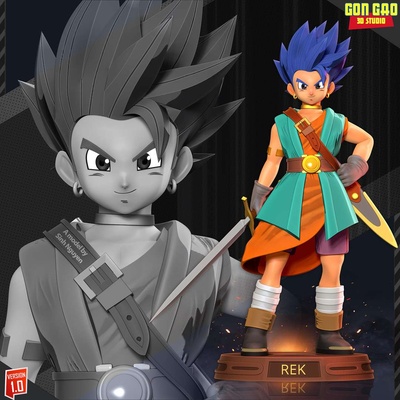 co3d - rek dragon quest character anime manga 3dprint statue figure 3dprinting fantasy fanart dai 3d print model - Mito3D